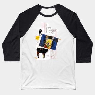 Llama Just Killed A Man - Colorful Abstract Llama Art Baseball T-Shirt